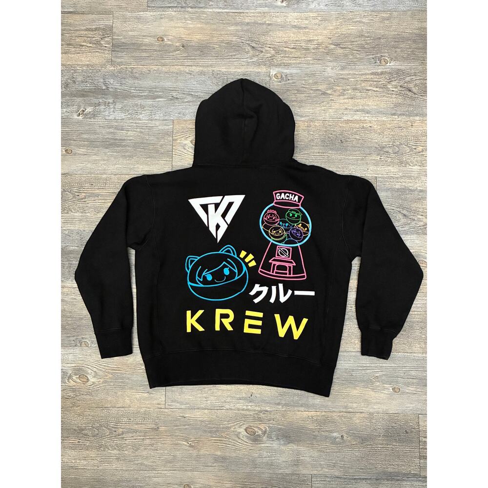 KREW ItsFunneh Official Hoodie Black Gacha Series 1 Logo Adult Medium Rare